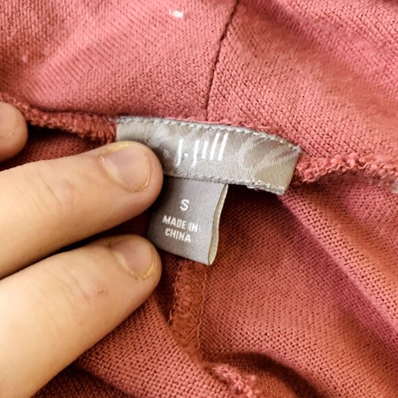 J Jill Womens Cowl Neck Sweater Cotton Modal Salmon Pink Pull Over Size S - Picture 10 of 14